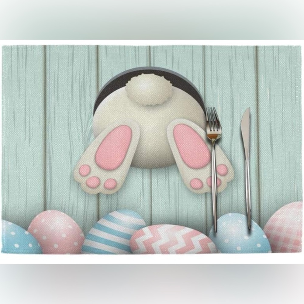 Easter Bunny Butt Placemats - Set of 6